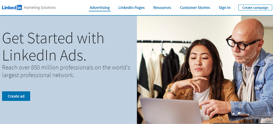 LinkedIn Ads before photo